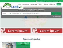 Tablet Screenshot of lands.lk